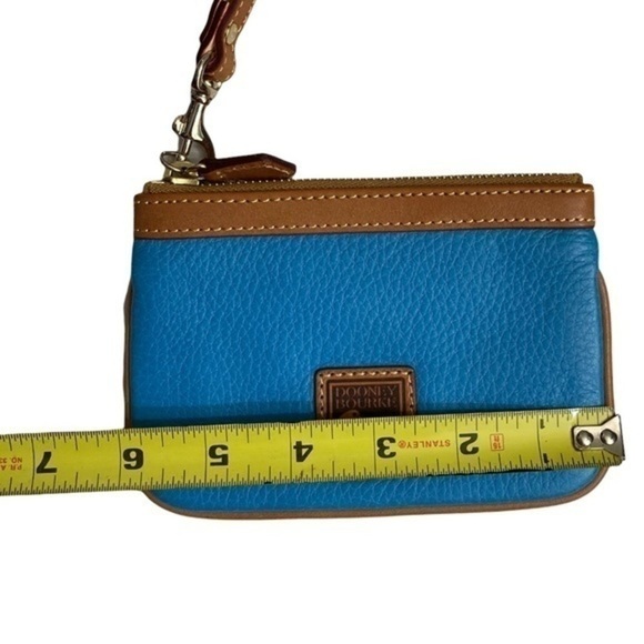 Dooney and Bourke blue leather wristlet bag